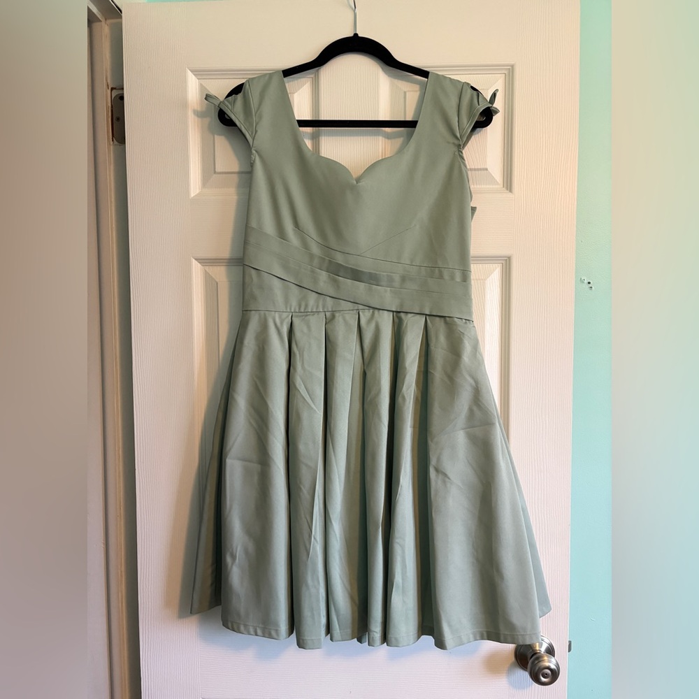 Sweetheart Sage Green Dress